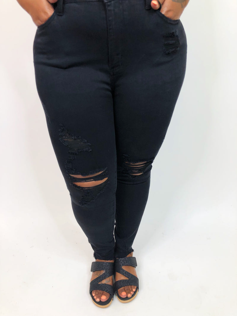 #K754 Look So Perfect Distressed Judy Blue Skinny Jeans