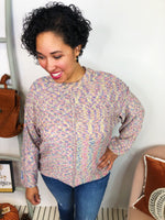 #L218 Rainbow Splatter Sweater