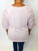 K382 Blushing Vines of Lace Sleeve Top