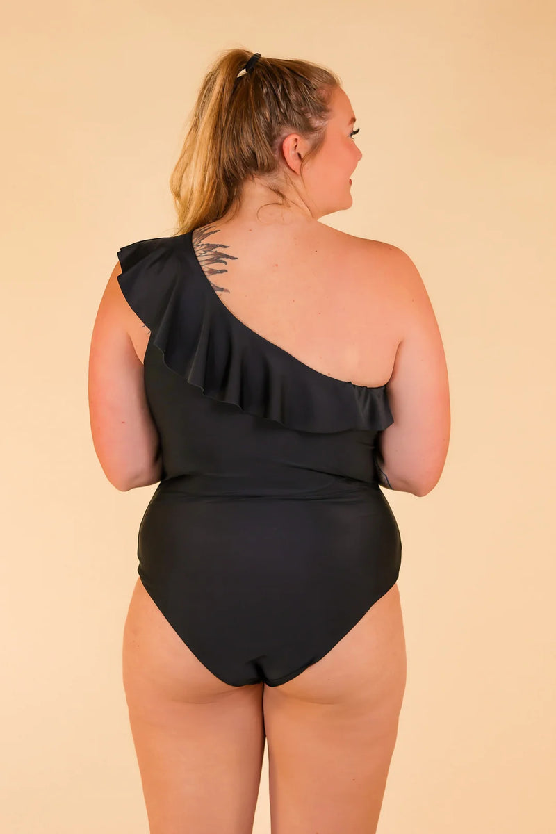#P535 Sophia One Shoulder Swimsuit