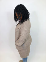 #K755 Cords Of Love Cardigan (Taupe)