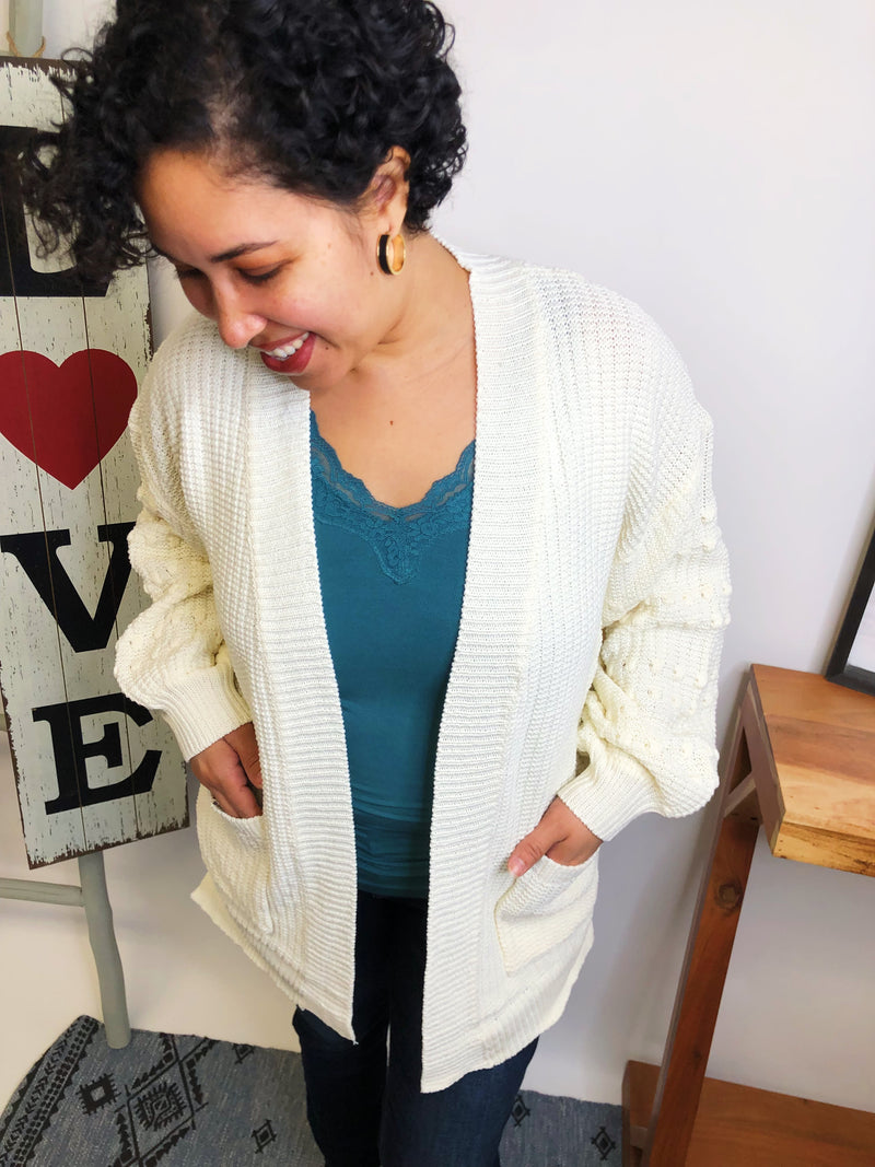 #L644 Pretty World Cardigan (Ivory)