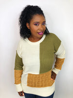 #K701 Firmly In The Neutral Block Sweater