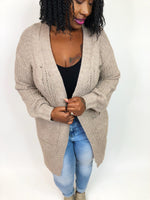#K755 Cords Of Love Cardigan (Taupe)