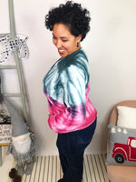 #L290 Explosion Of Happiness Tie Dye POL Top (Passion Acai)