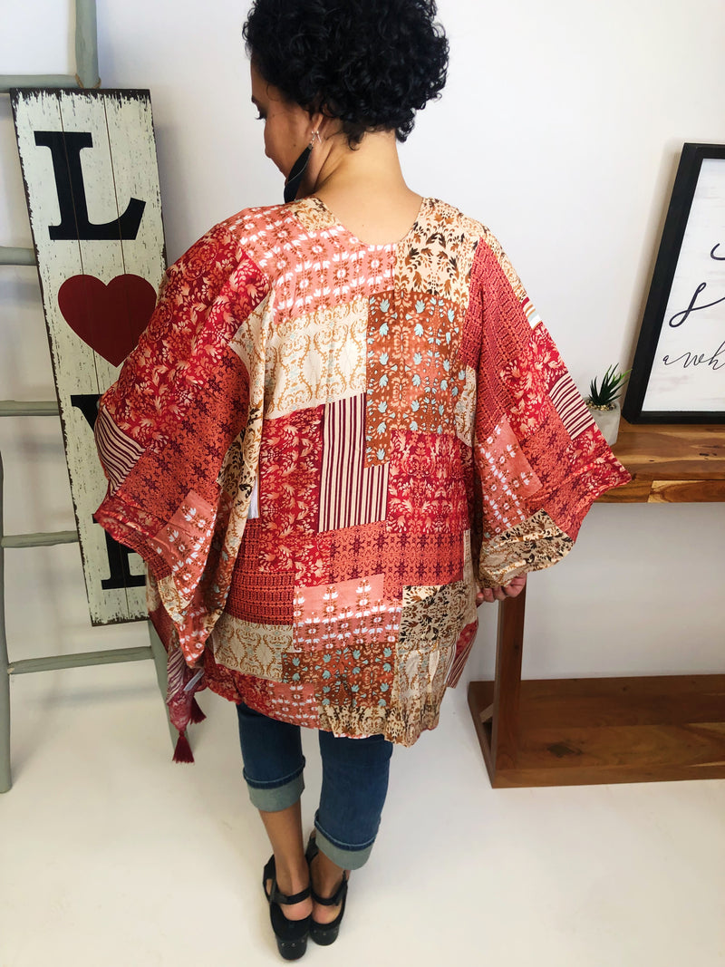 #M167 One Right Now Kimono (Rose Taupe)