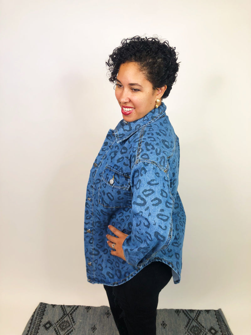 #K706 Spotted Denim Jacket