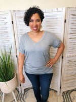 #J917 The Perfect Pocket Top (Heather Grey)