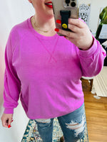 #P386 Never Really Over Round Neck Pullover