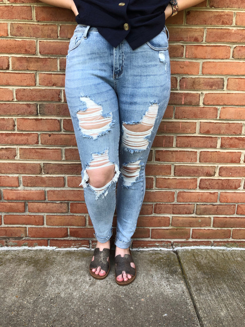A112 Stop and Stare Judy Blue High Waisted Jeans – Iris & Rainbow Boutique