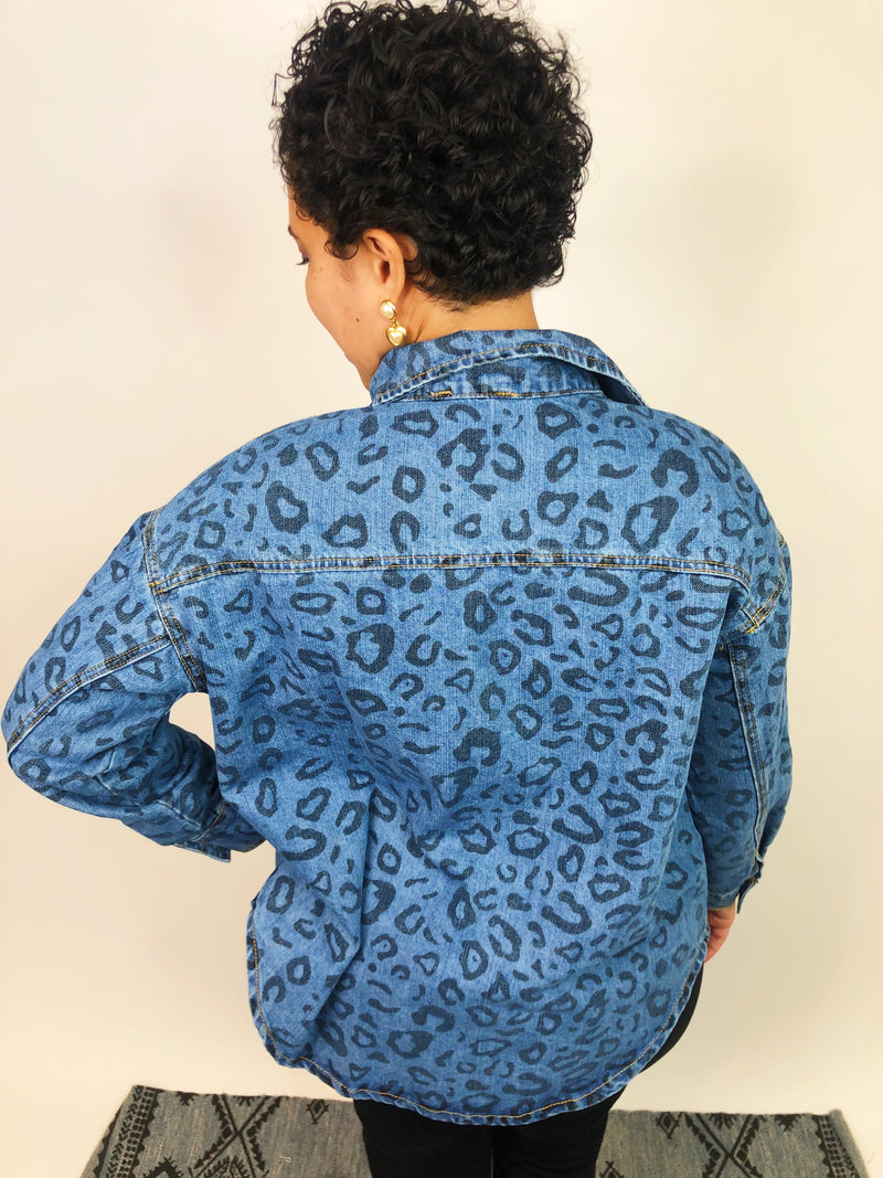 #K706 Spotted Denim Jacket
