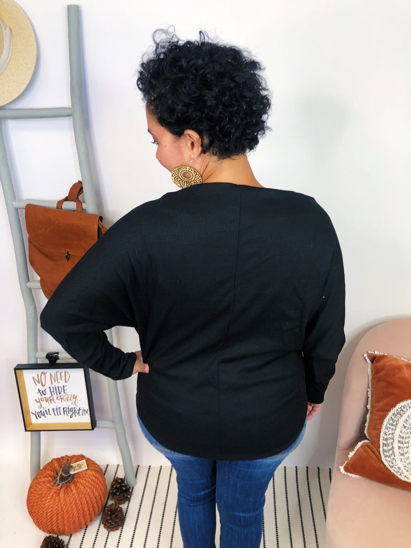 #K955 Mesmerized In This Dolman Top