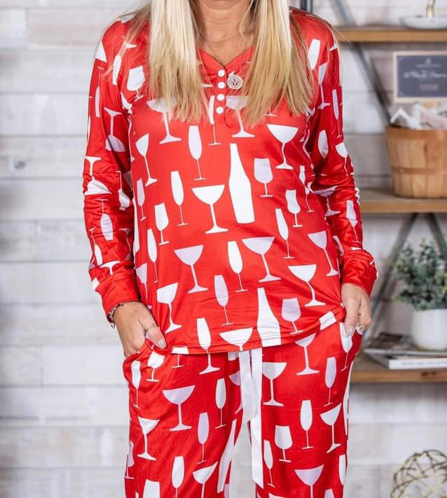 #L619 It's Wine O'clock Pajamas