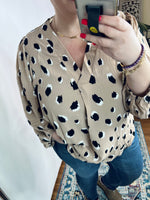 Lovely Days Long Sleeve Blouse in Beige