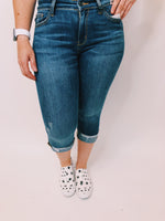#K314 Hot & Dangerous Cuffed Judy Blue Skinny Capri