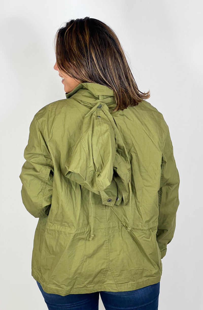 #L561 Trendy Temptation Utility Jacket (Dark Olive)