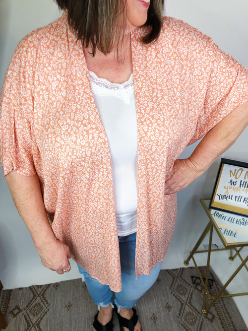 #M610 Feel It Cardigan (Peach)