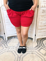 #K73 Red Hot Harem Shorts