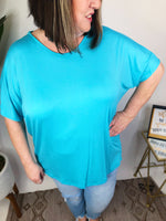 #M622 Show My Cut Out Top (Ocean Blue)