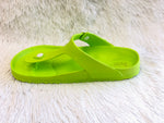 #K98 Slide In To The Weekend Sandals (Lime)
