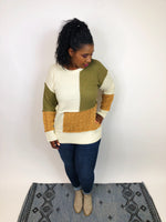 #K701 Firmly In The Neutral Block Sweater