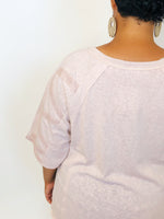 K382 Blushing Vines of Lace Sleeve Top