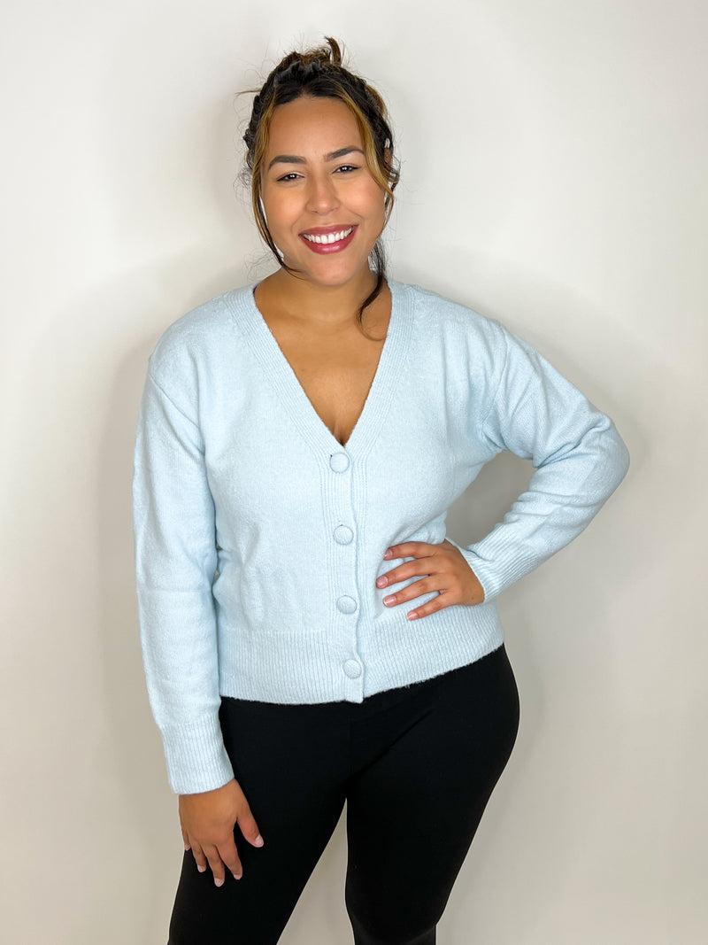 N788 Blue Velvet Cardigan