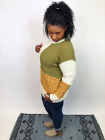 #K701 Firmly In The Neutral Block Sweater