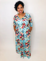 #K325 Wrap It Up Floral Maxi Dress