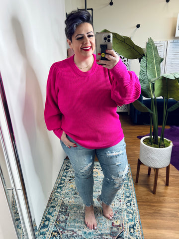 Zara hot pink sales sweater