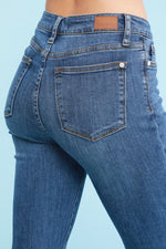 #286 Button Fly Judy Blue Skinny Jeans (Medium Wash)
