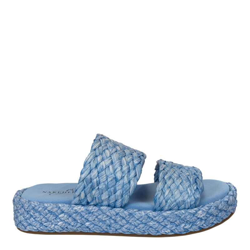 NAKED FEET - SANTORINI in LIGHT BLUE Espadrille Sandals