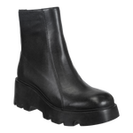 NAKED FEET - XENUS in BLACK LEATHER Platform Ankle Boots